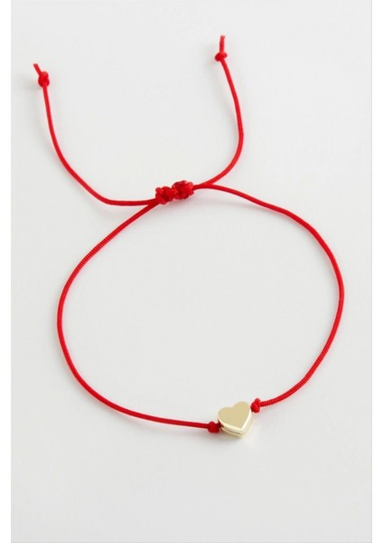 Kalp Makrome Ip Bileklik