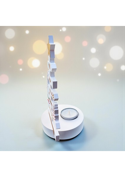 El Yapımı Taş Tozlu Çam Ağacı Mumluk, Şık Dekoratif Tealight Mumlukli Ürün fiyatları