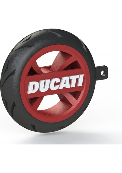 Ducati Logolu Lastik Jant Detaylı Motosiklet Anahtarlığı fırsatları