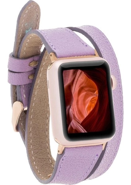 Apple Watch Uyumlu Deri Kordon 42-44-45MM Dt CP22