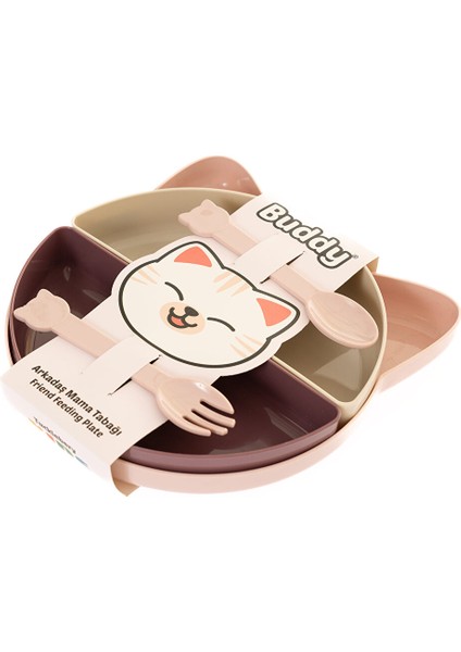 Buddy Mama Tabağı - 7 Parça Pembe-Mor-Beyaz (4 Adet) fiyatları