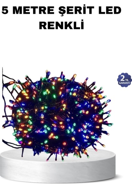 50 Ampullü 5 Metre LED Işık – 8 Modlu, Enerji Tasarruflu Dekoratif Aydınlatma