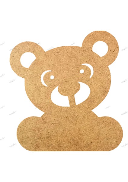 10'lu Paket Ahşap Duvar Dekoru - ST_00435 - 8 x 8 cm