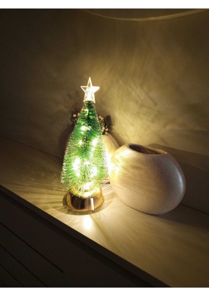 Parlayan Noel Ağacı, Kendinden Işıklı, Masa Süsü, Yeni Yıl Hediyesi