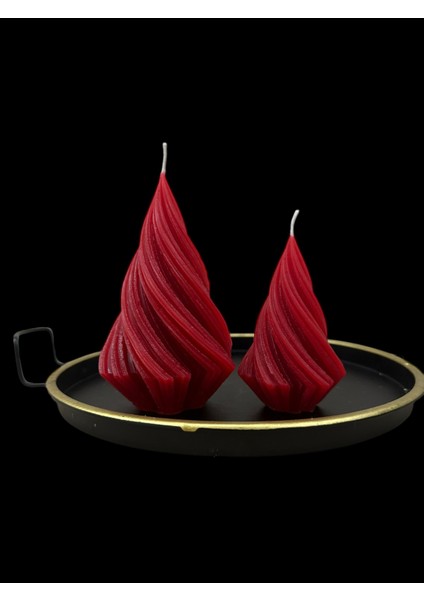 Yılbaşı Temalı Kırmızı Çam Ağacı Mum Seti, Şıklık ve Sıcaklık Katacak 2'li Paket fırsatları