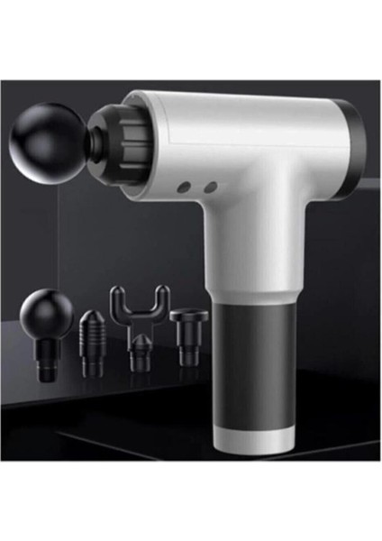 Masaj Tabancası Sporcu Masaj Aleti 4 Başlıklı Şarjlı Sıcak Tutan Relax Renk Seçilemez