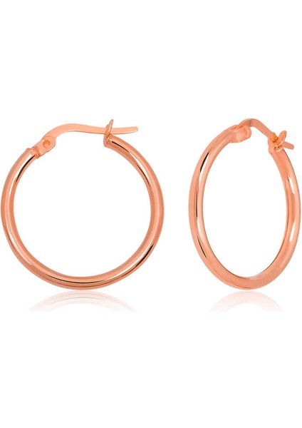 925 Ayar Gümüş Halka Kadın Küpe T6507 (972972)