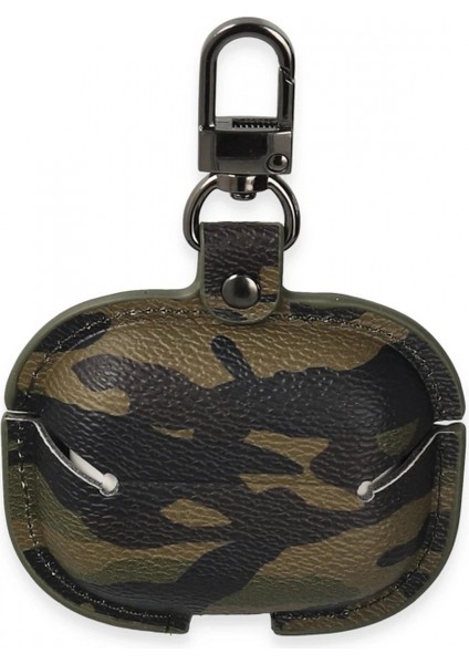 Airpods Pro 2 (2.nesil) Çanta Kamuflaj Deri Kılıf - Haki Yeşil fiyatları