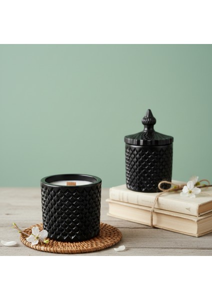 Yoğun Sandal Ağacı Kokulu, Hediyelik Bohem Dekoratif Beton El Yapımı Vegan Soya Wax Mum (250 Gr) fırsatları