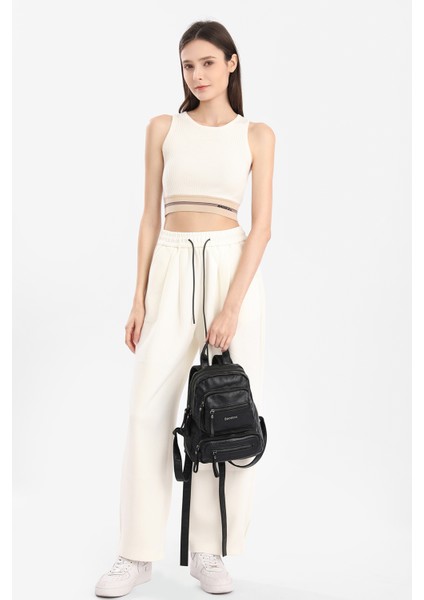 Barcelona Minik Boy Günlük Çok Cepli Kadın Sırt Çantası – Birinci Kalite Poliüretan Deri Siyah indirimleri