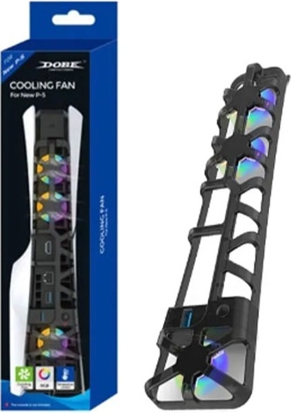 Ps5 Slim Kasa Soğutucu Uyumlu Turbo Fan Rgb Cooling Ice