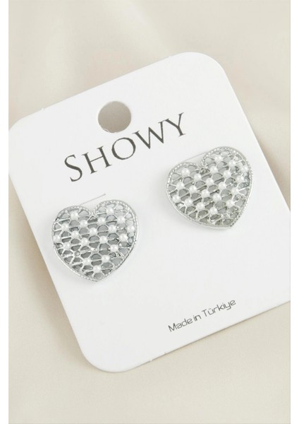 Kalp Yeni Sezon Inci Küpe