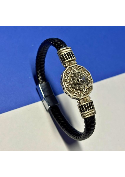 El Işçiliği ile Üretilmiş Hakiki Deri Erkek Bileklik