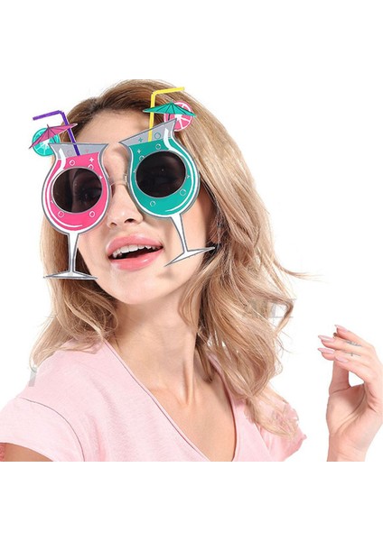 Kokteyl Temalı Hawaii Yaz Partisi Gözlüğü 15X16 cm (5224) modelleri