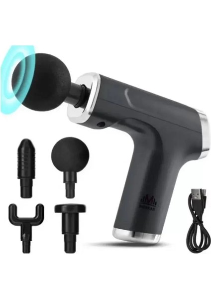 Mini Profesyonel Şarjlı Masaj Aleti 4 Başlıklı KH-800 (4940)
