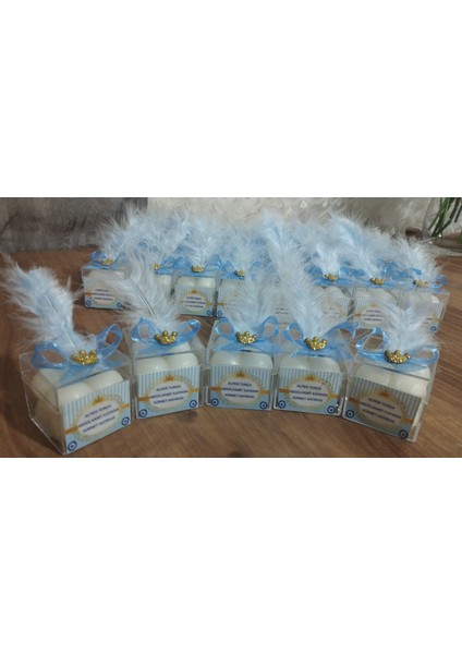 30 adet Etiketli Süslemeli Buble Mum