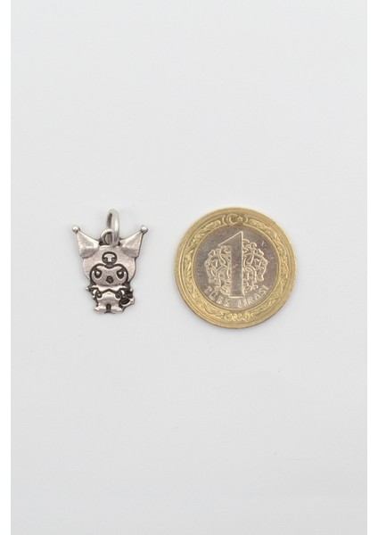 Anime Sanrio Kuromi Kolye Ucu - Antik Gümüş Kaplama fiyatları