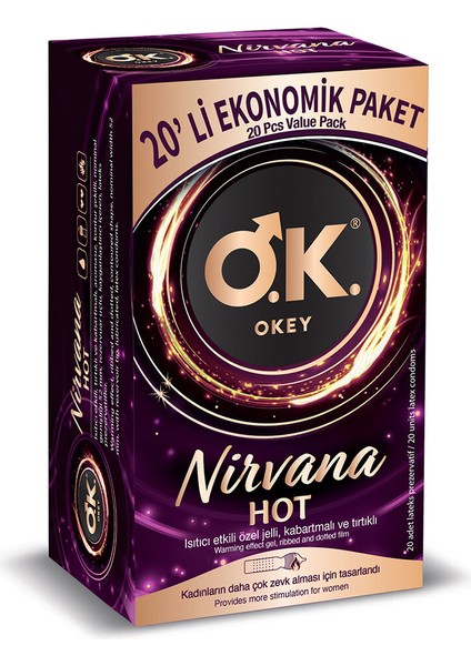 Okey Prezervatif Ekonomik 20'li Nirvana Hot (5 Adet) fiyatları