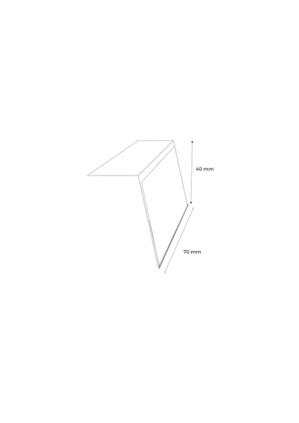 Pvc Yapışkanlı Açılı Raf Etiketliği 4 cm x 7 cm - 50'li Paket - PL-4070 fiyatları