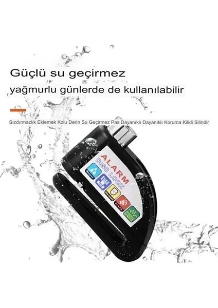 Alarmlı Disk Kilidi Motorsiklet Scooter Bisiklet Sesli Alarm 110 Desibel Yüksek Ses modelleri