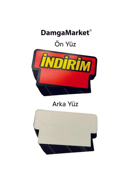 Market Raf Önü Indirim Karton Etiketi, 9 cm x 5 Cm, Rafa Takılabilir, 100 Adet fırsatları
