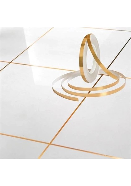 50 Metre Fayans Arası Şerit Dekoratif Yapışkan Renkli Dekor Su Geçirmez Sızdırmaz Altın Bant ( Lisinya ) fırsatları