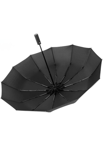 12 Telli Rüzgara Dayanıklı Güçlendirilmiş Fiber Iskeletli Uv Korumalı Su Itici Kaplamalı Tam Otomatik Tek Tuşla Açılan Katlanabilir Şemsiye – Dayanıklı Yapı ve Bez Taşıma Kılıflı Kompakt Model