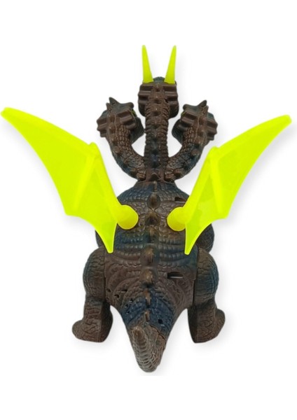 3 Başlı Mitolojik Ejderha - Pilli Yerde Gezen Sesli Figür - WH-3010 (Lisinya) modelleri