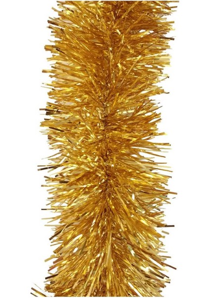 Yılbaşı Gold Renk Sim Süs Garland 5 Cm, Şık ve Parlak Dekorasyon Aksesuarı