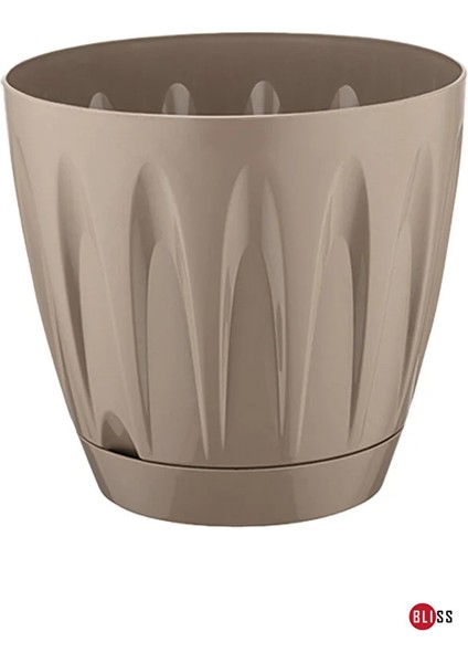 Papatya Saksı 12 Lt Parlak Plastik Kendinden Tabaklı Drenajlı Çiçek Saksısı fiyatları