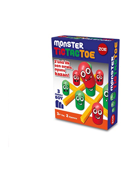 Monster Tic Tac Toe Kutu Oyunu 35009 (2 Adet)