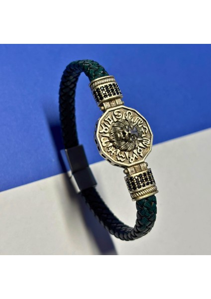 El Işçiliği ile Üretilmiş Hakiki Deri Erkek Bileklik