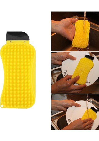 Çok Fonksiyonlu Deterjan Hazneli Pratik Bulaşık Yıkama Fırçası (5224) fiyatları