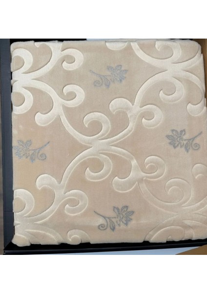 Pırıltı Embos Çift Kişilik Battaniye -Silver Bej modelleri