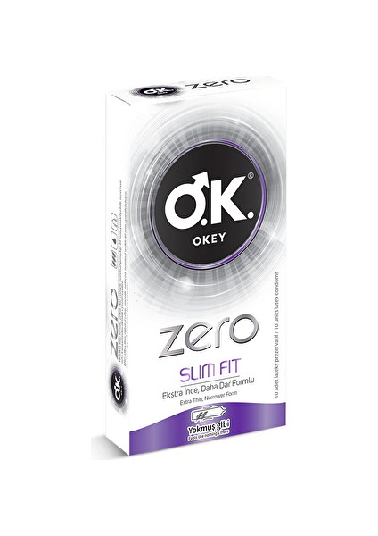 Okey Prezervatif Zero Slim Fit 10'lu (2 Adet)
