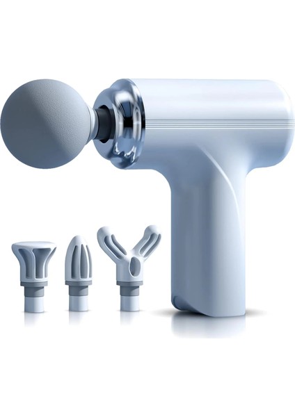 Masaj Tabancası Darbeli Titreşimli 4 Başlıklı Profesyonel Şarjlı Mini Masaj Aleti
