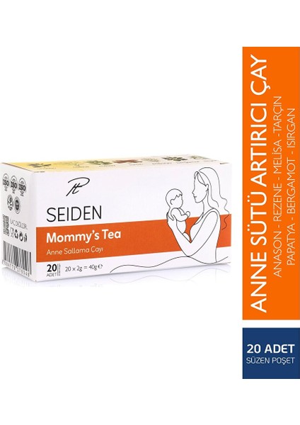 Anne Süt Arttırıcı Çayı | Sallama, Demleme 7 Farklı Doğal Içerikli Çay 20'li (2 Adet)