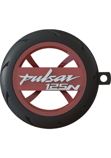 Pulsar 125 N Logolu Özel Tasarım Lastik Detaylı Motosiklet Anahtarlığı