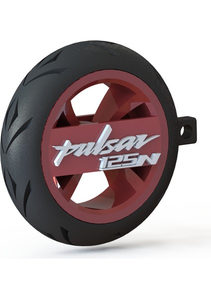 Pulsar 125 N Logolu Özel Tasarım Lastik Detaylı Motosiklet Anahtarlığı fiyatları