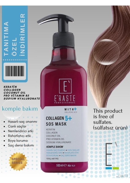 Doğal Collagen Haır Sos Mask 500ML indirimleri