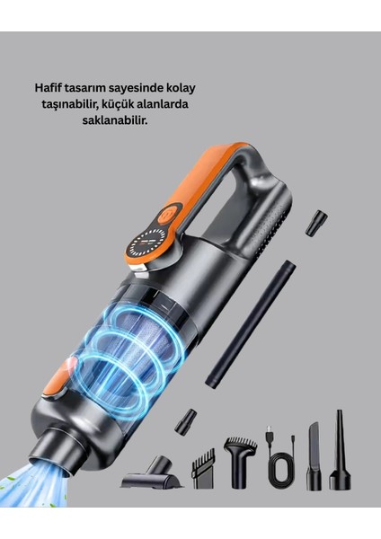 Taşınabilir Şarjlı El Süpürgesi Çok Yönlü Temizlik 5 Başlıklı Numaratör Hediyeli fiyatları