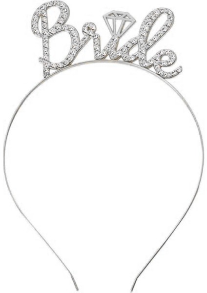 Gümüş Renkli Taşlı “bride” Gelin Tacı – El Yazısı Yazı Tipiyle modelleri