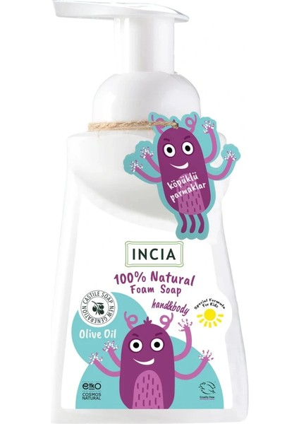 Bfs Incia Doğal Çocuklar Için Zeytinyağlı Köpük Sabun 200 ml