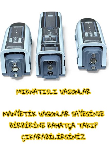 Uzaktan Kumandalı Müzikli LED Işıklı Manyetik Mıknatıslı Birleşim Yerleri 49 Parça 264 cm Tren Seti fiyatları