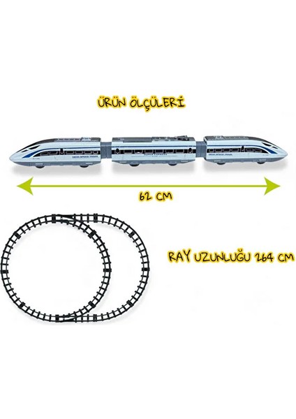 Uzaktan Kumandalı Müzikli LED Işıklı Manyetik Mıknatıslı Birleşim Yerleri 49 Parça 264 cm Tren Seti indirimleri
