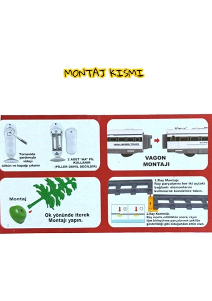 Uzaktan Kumandalı Müzikli LED Işıklı Manyetik Mıknatıslı Birleşim Yerleri 49 Parça 264 cm Tren Seti