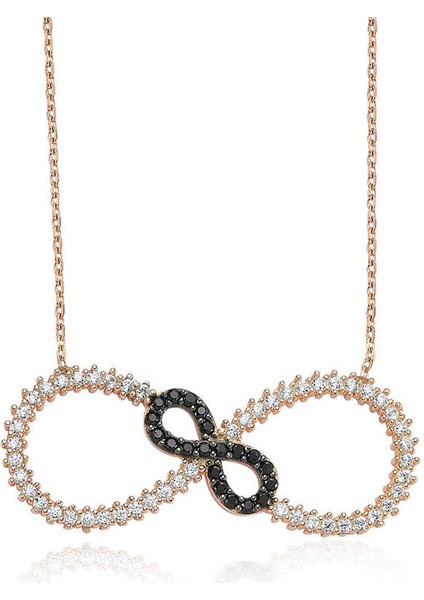 925 Ayar Gümüş Iki Sonsuzluk Kolye PT2610078 (972972)