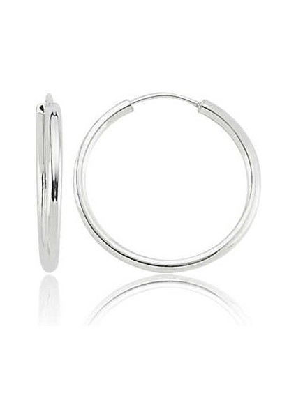 925 Ayar Gümüş Halka Küpe EA0710025 (972972)