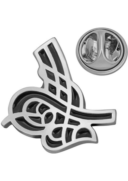 925 Ayar Gümüş Tuğra Rozet T8680 (972972)