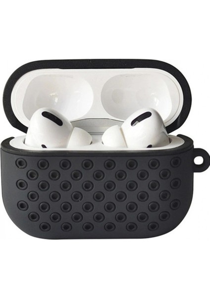 Airpods Pro 2 (2.nesil) Spor Delikli Kılıf - Siyah-Siyah